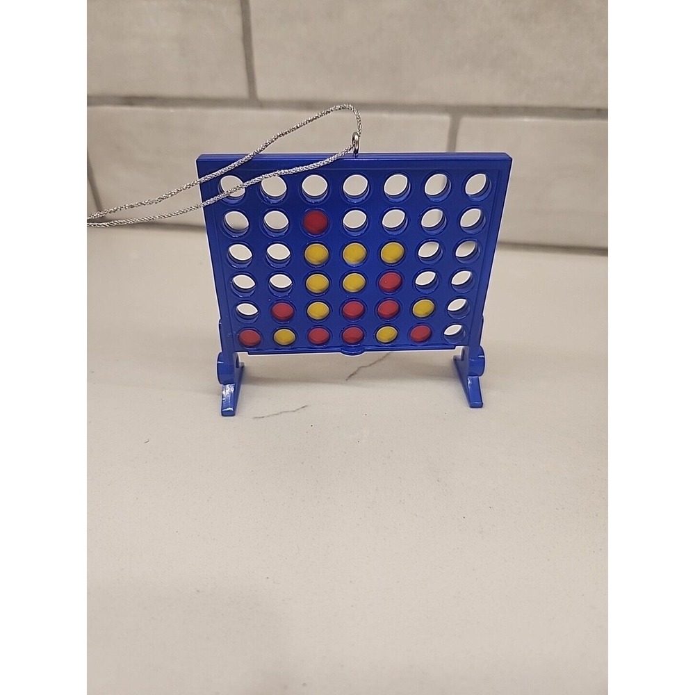 Hasbro Connect 4 Blue Game Ornamet‎ 3 Inches High By 3.5 Wide